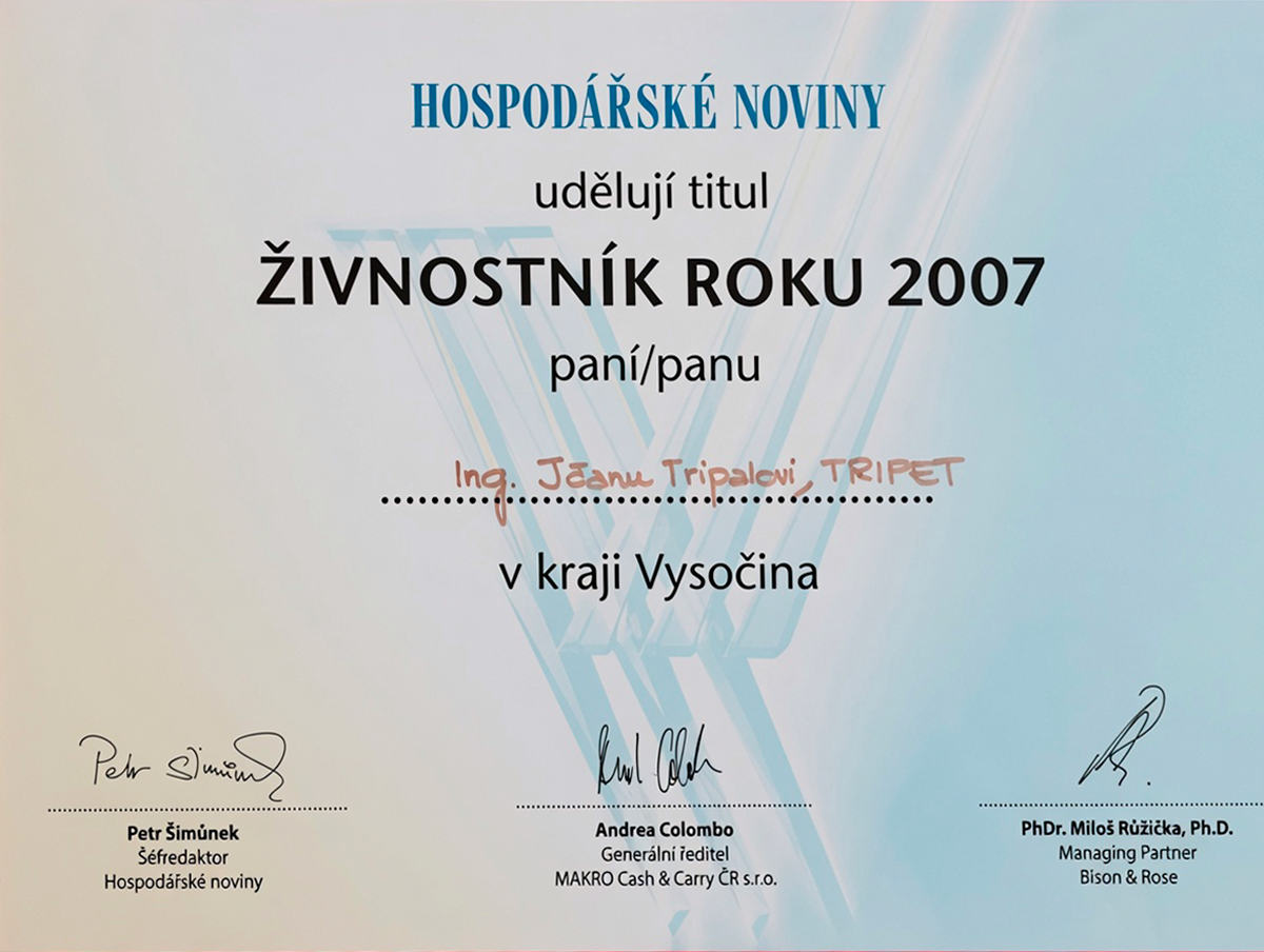 Ocenění naší firmy v anketách